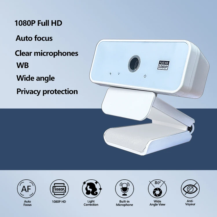 Conferencing 2MP FHD 1080P Webcam 30fps Camera Built-in Microphone Web Cam Video Conference Auto Focus Camera