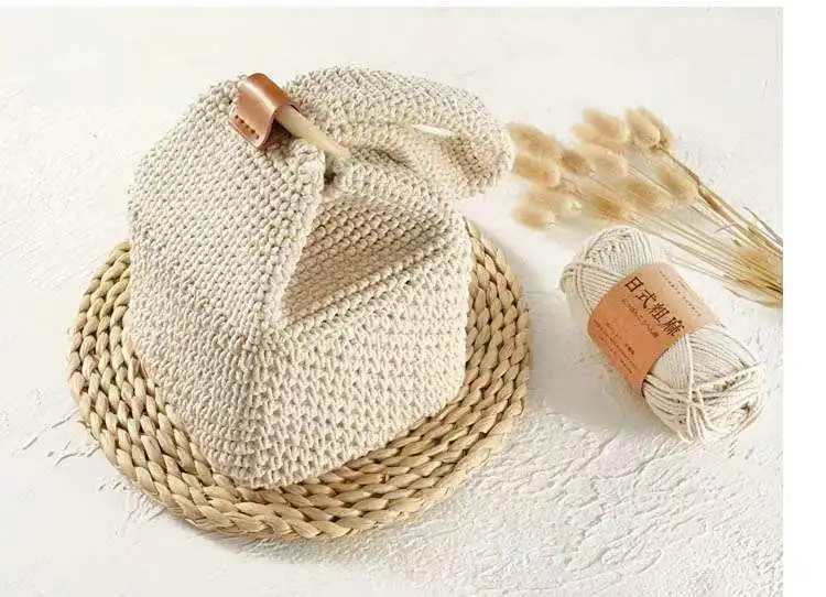 Cotton And Linen Hand Knitting Yarn Thick Fiber Cotton Crochet Yarn For Diy Hat And Bag