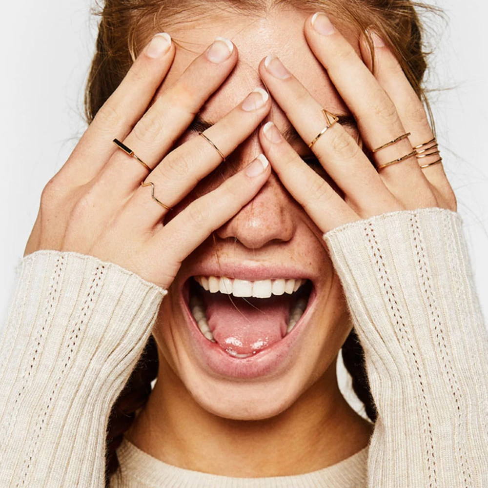 Wholesale Custom Made Ladies Fashion Personalized Minimalist Blank Bar Stainless Steel Ring YD14973