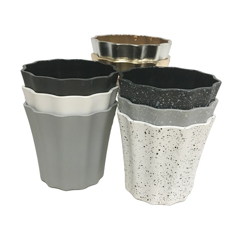 Luxury Wholesale Factory Ceramic Hotel Restaurant Polygonal Gear Orchid Pots Plant Decorative Pots