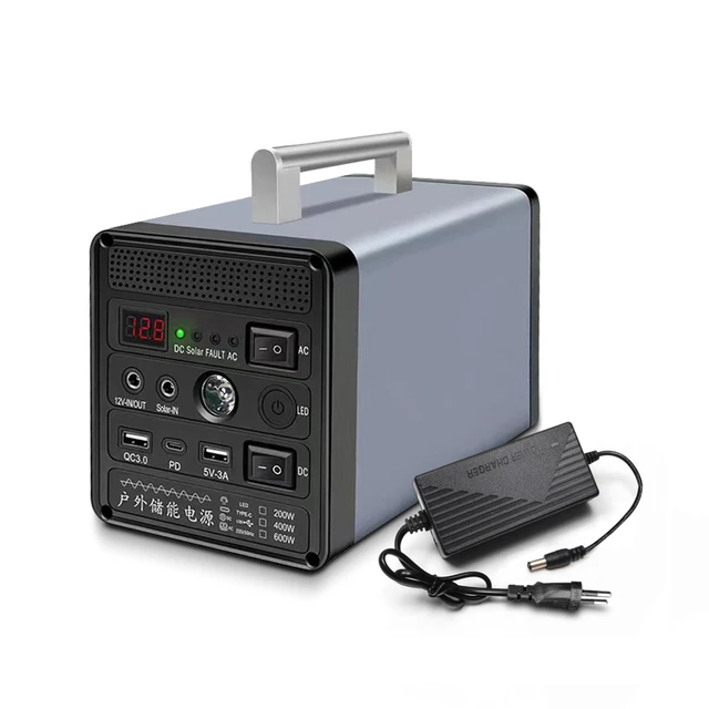 Solar Generator 400W 96000mAh Portable Power Station Pure Sine Wave for Home Car Drone Laptops Outdoor Camping 220V Power Supply