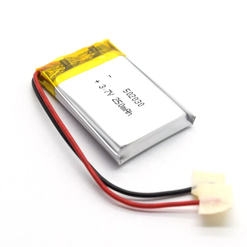 502030 3.7v 250mAh lipo polymer rechargeable Lithium Ion battery for metal detector