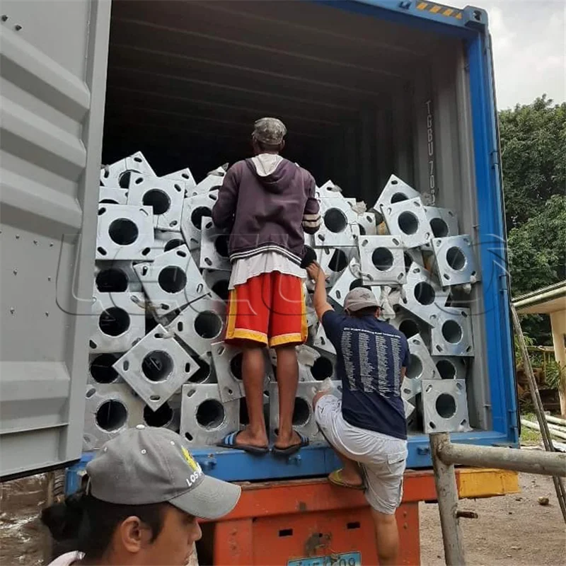 outdoor pole manufacturer design 6m 7m 9m led electric tapered street steel lighting solar lamp post price