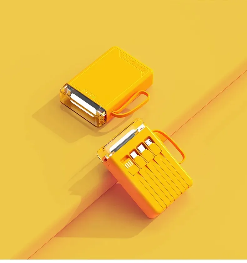 Wholesale Price PD20W fast charger battery Large capacity 10000mah power bank with cable LED flashlight