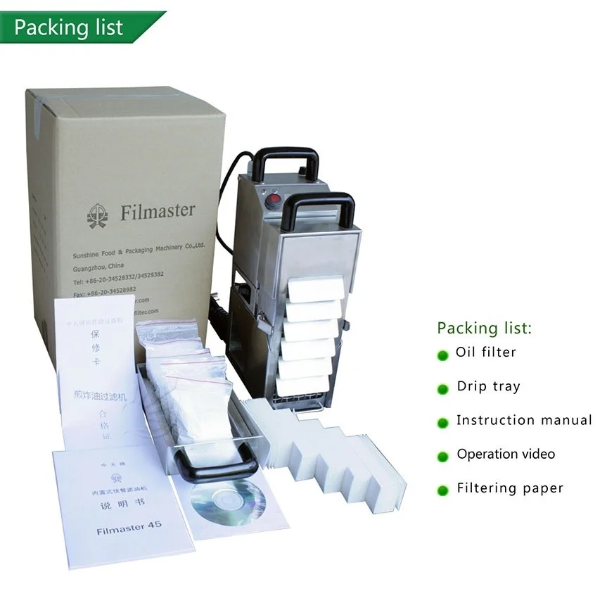 Hot Sale Commercial Fryer Oil Filter Best Cooking Oil Filter Top Quality Oil Filtration Systems for Deep Fryers