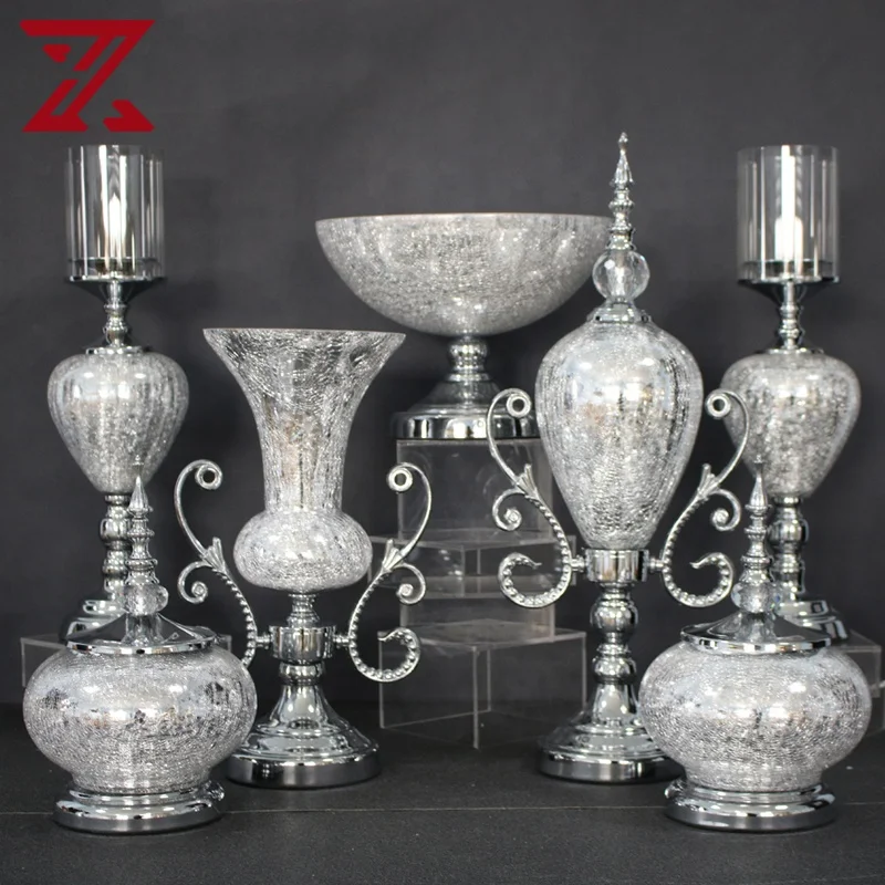 Newest interior home accessories decoration items candy jar vase glass decoration pieces for home