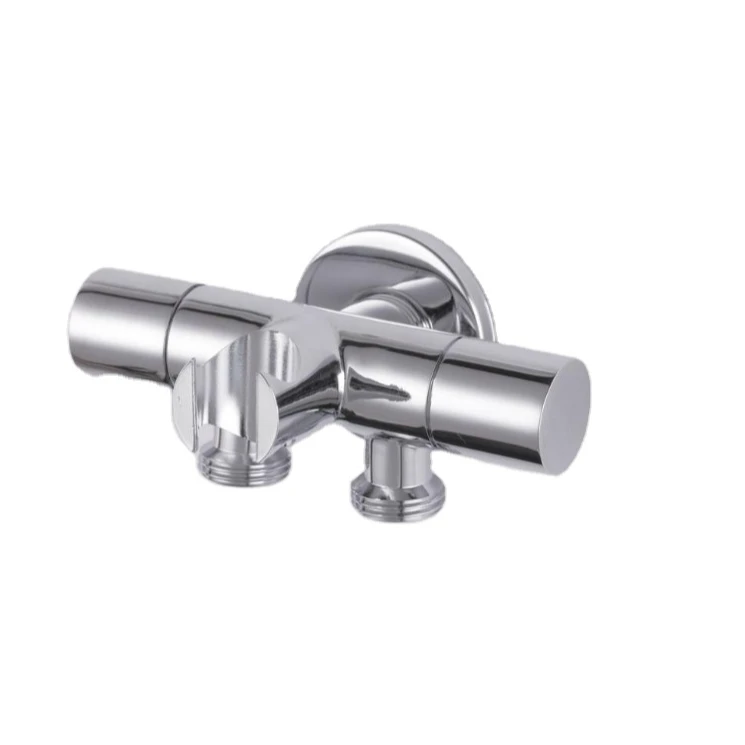 new model Brass toilet adapter Copper angle valve with holder, toilet angle valve made in China