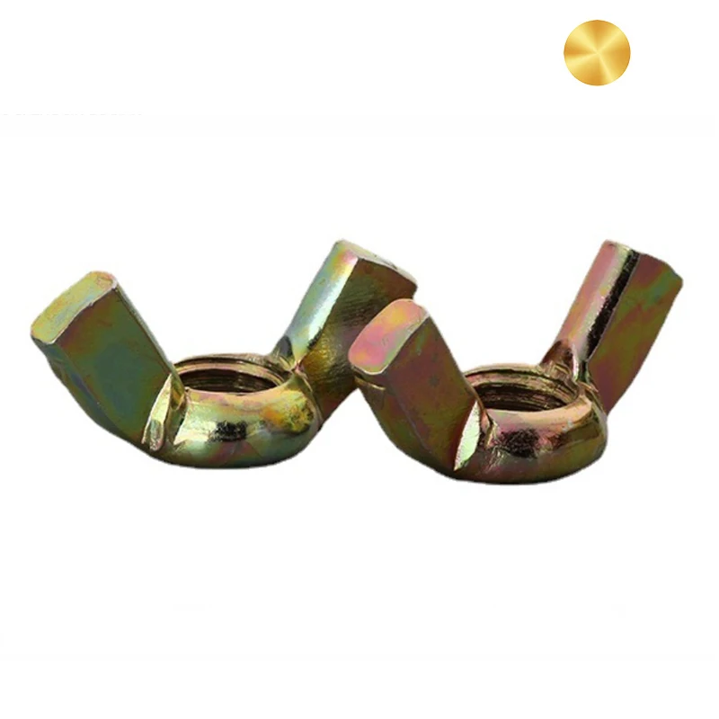 M8 M10 Gal Steel Grade Class 4.8 8.8 10.9 12.9 Blue White Zinc Plated ZP Edged Butterfly Head Wing Machine Thread Screw DIN318