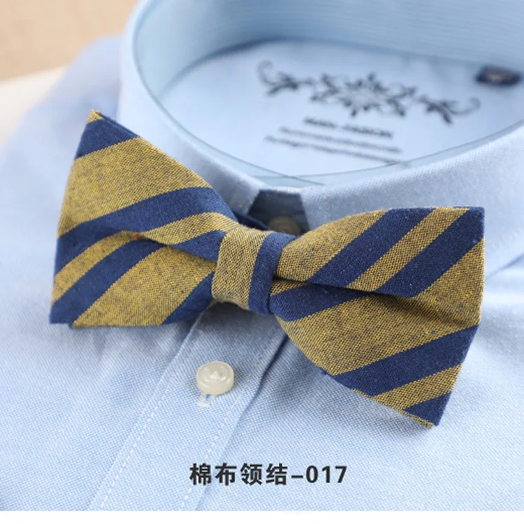 New Cotton Wedding Married Groom Men Neck Wear Butterfly Knot Bow Tie Male Formal Party Black White Blue Red Bowties