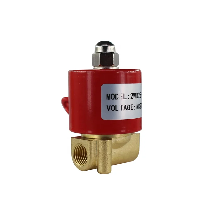 AC220V DC24V 2W Series Brass LPG Natural gas control Solenoid Valve Water 2 Way 1/4 2W025-08 Use