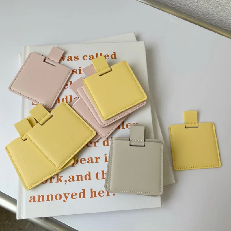 PU Leather Mirror Case Pocket Make up Mirror Pouch Personalized Cosmetic Case with Mirror Gift for Girl Friend