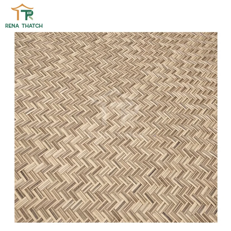 Synthetic Class A fire rated bamboo artificial weave rattan panels wall covering bamboo woven panels