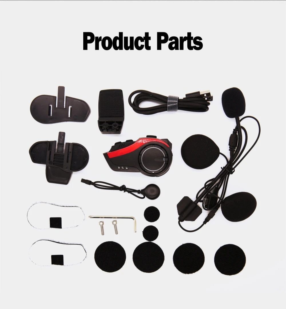 Motorcycle Helmet Group  Blue-tooth Intercom Headsets Available 6 Connections within 2000m OT-HBS02