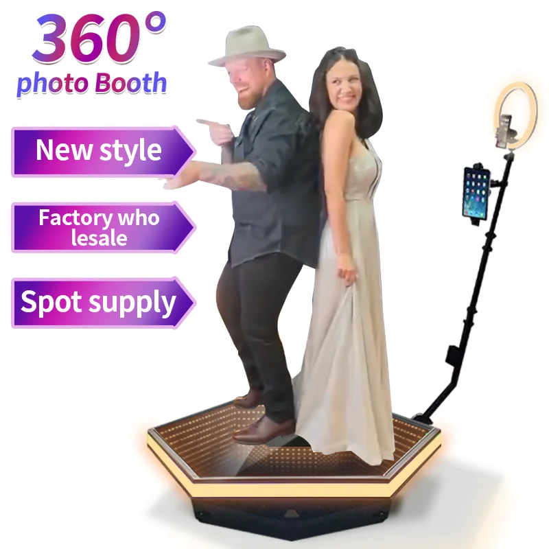 Usa Warehouse Dropshipping Wedding Social Classic Selfie Portable Video Event Photobooth Spinner  pad Kiosk 360 Photo Booth 68 80 100 120 Cm