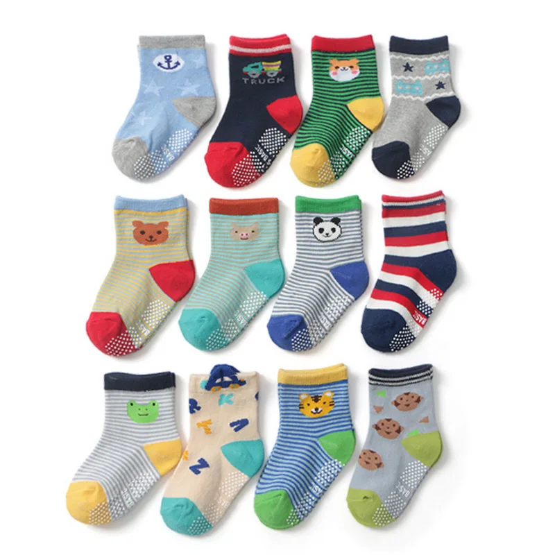 New born Toddlers Babys Socks Boy Casual Girl Tube Child Kids Anti-slip Cartoon Breathable Cotton Socks For Children Baby Socks