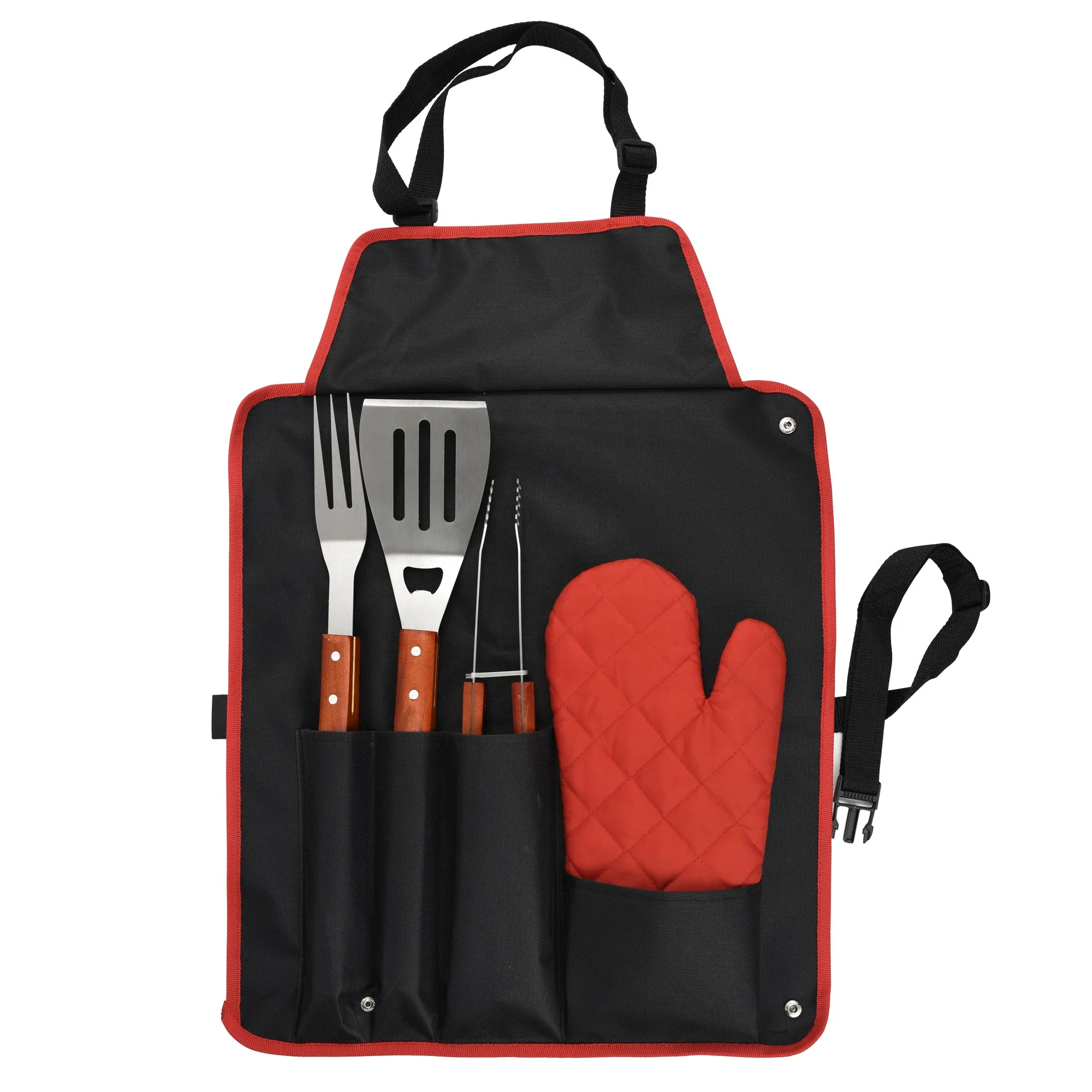 Аксессуары для барбекю вилки щипцы 5 шт. шпатель фартук уличный гриль из нержавеющей стали набор инструментов