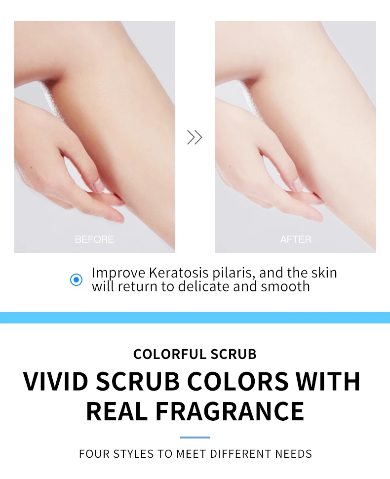 OEM ODM Private Label Organic Grape Peach Pink Blueberry Coffee Ice Cream Body Sugar Scrub With Spoon