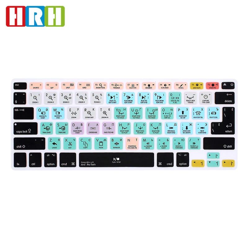 Русские горячие клавиши горячая клавиатура защитная для Macbook Retina 13 15 Air A1466 функция клавиша
