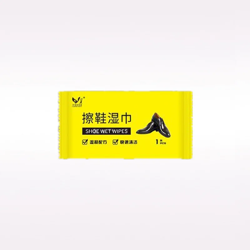 Wholesale Mini Portable Single Pack Wet Wipes Private Label Custom Disposable Shoe Wipes/Sneaker Wipes from Chinese manufacturer