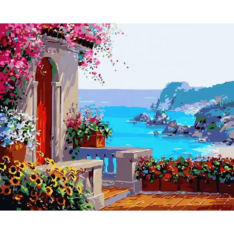 manufacturer customize personalised adults diy color art oil painting pictures by numbers