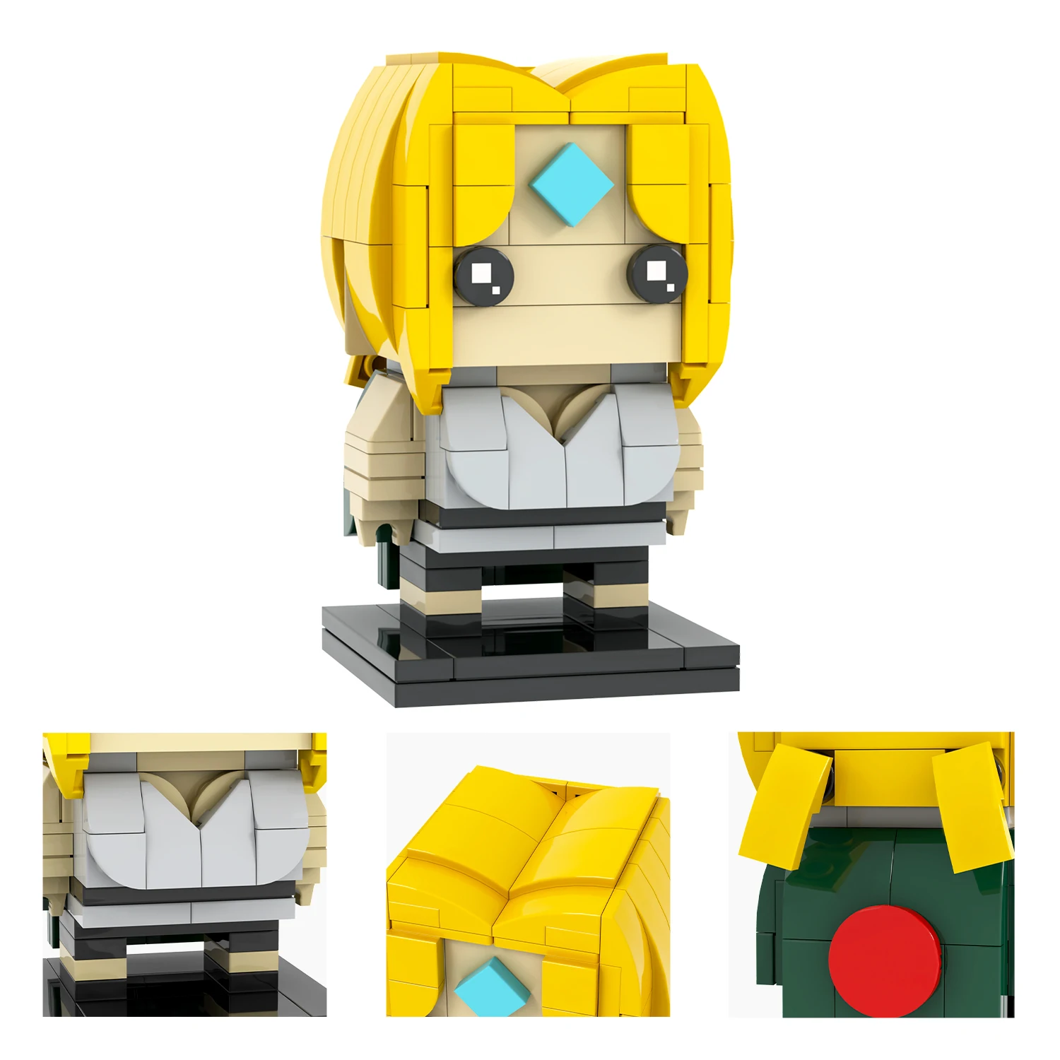MOC7239 MOC7240 Tsunade Hatake Kakashi Japanese Anime Character Square Head Bricks Educational Collect Building Blocks Kids Toys