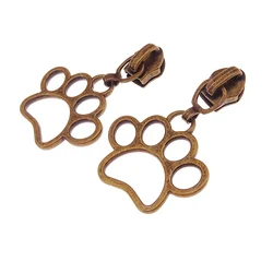 Paw Shape Decorative Zipper Slider Puller For Nylon Zip Pull For Clothing