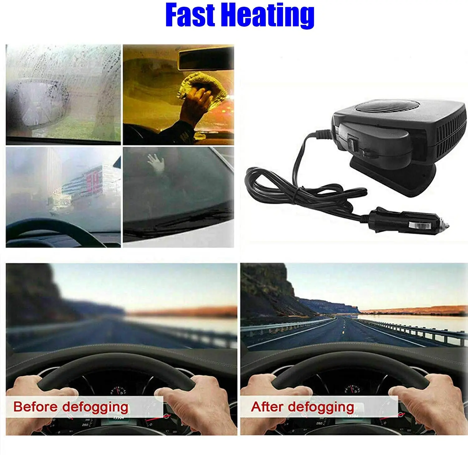 Winter Car Heater Universal 12V Car Interior Heating Cooling Fan Heater Window Mist Remover Portable Car Heaters