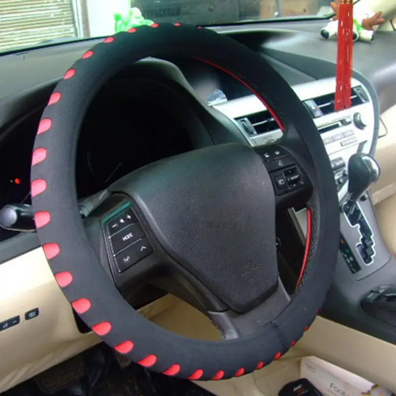 High Quality E0300 EVA Wheel And Wearable Universal Fit 38cm 15in Car steering Wheel Protector cover for car staring