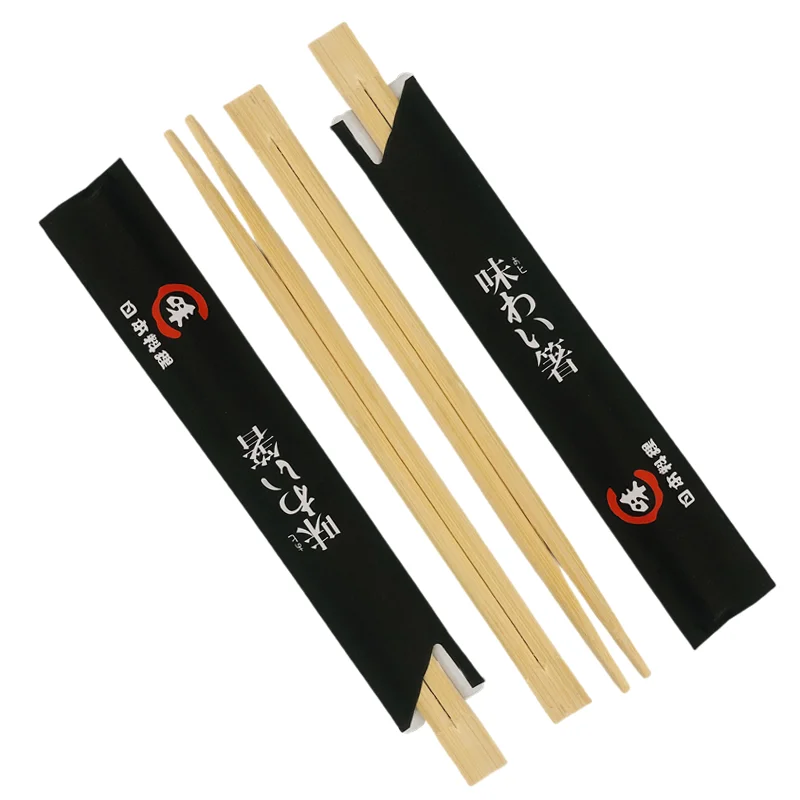Wholesale  Cheap Japanese Chinese Twin Disposable Custom Logo Bamboo Chopsticks