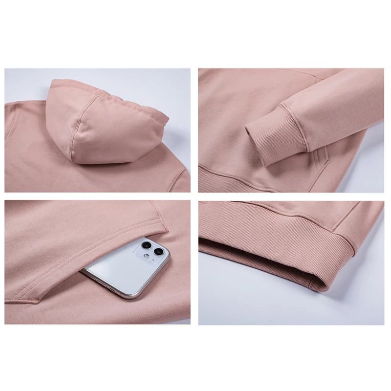 Multi-solid color personalized printing pattern design long-sleeved warm hoodie custom pullover sweater men