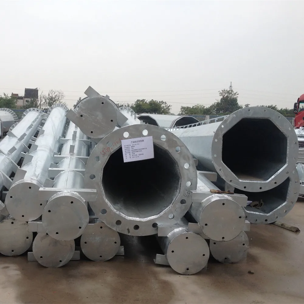 JSHP Q235 Филиппины 110кв горячеоцинкованный восьмиугольный силовой трансмиссионный Полюс