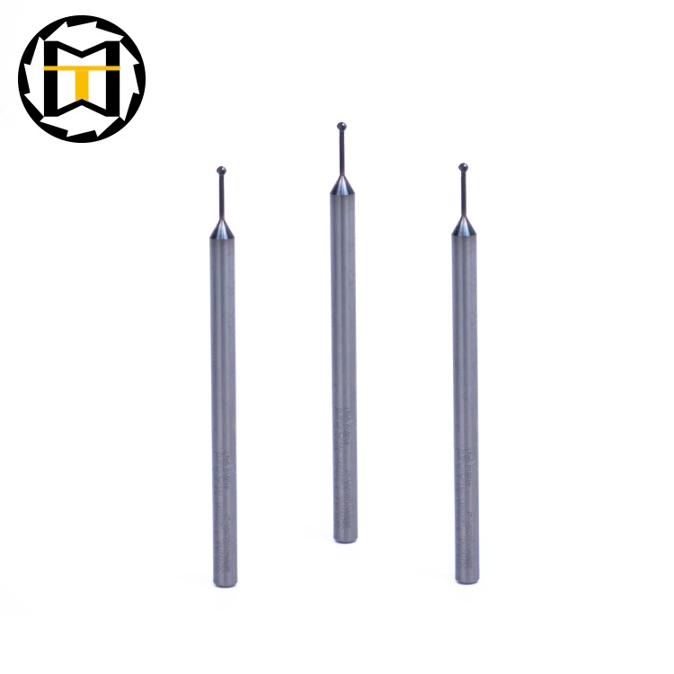 MMT Carbide lollipop End Mill with 220 to 270 degrees cutting edge ball nose for turbine engine