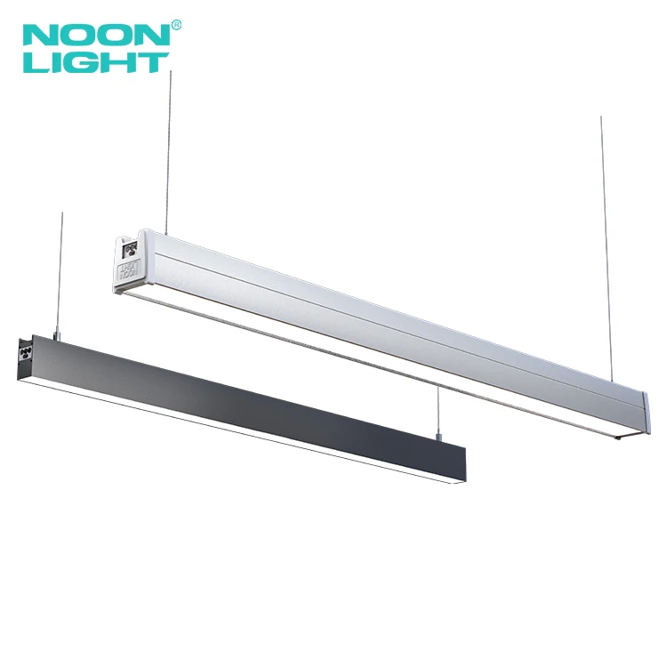 Hot Sale Aluminum Smd2835 Factory Warehouse Office Profile Led Pendant Lighting 4cct Dimmable Ceiling Hanging Linear Light