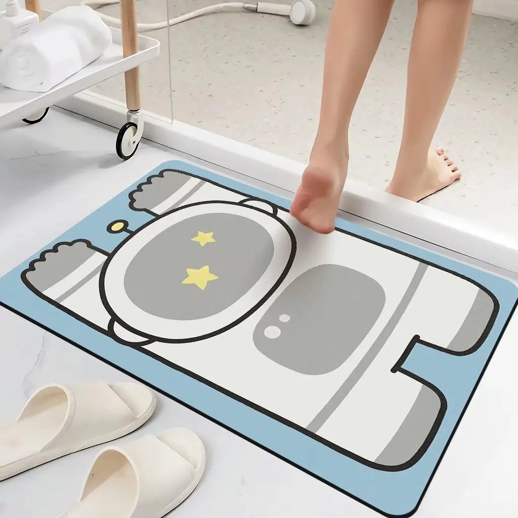 Marble Design Super Absorbent Quick Drying Soft Earth Bath Mat Diatomite Stone Bath Mats