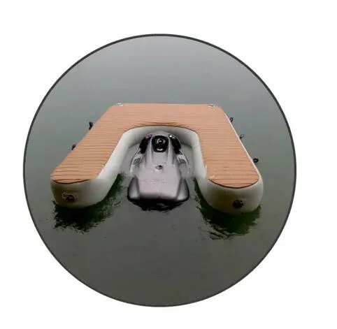 U shape Inflatable Sport Boats Yacht Dock Inflatable Water Floating Platform