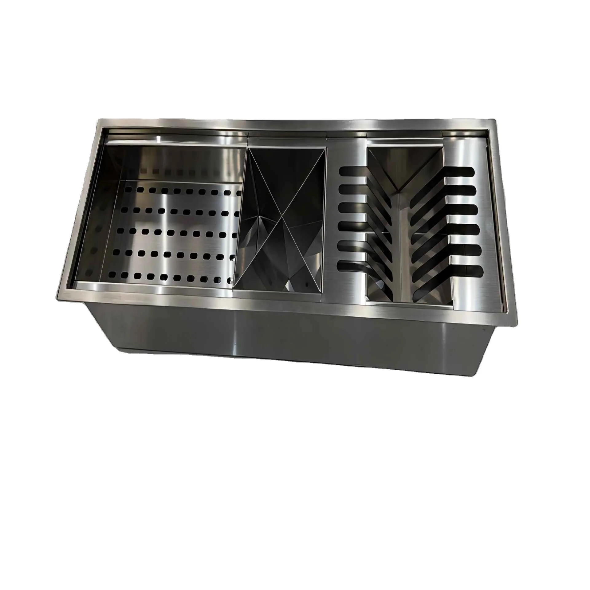 Factory Direct Sale Freestanding Kitchen Sink Stainless Steel Handmade Vegetable Washing Sink