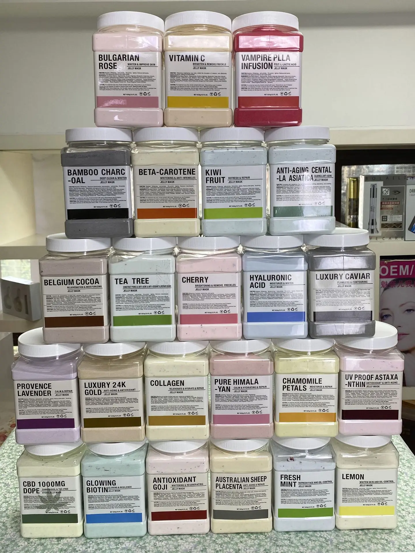 Vampire Age Hydrating Brightening Skin Care Jelly Mask Rose Petal Crystal Collagen Hydro Gold Face Frozen Jelly Mask Powder