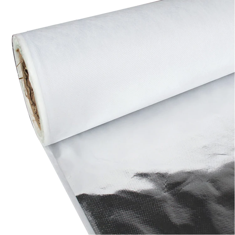 105gsm shiny PE film aluminum foil laminated nonwoven fabric with good hardness for cooler bag liner (1600113158887)