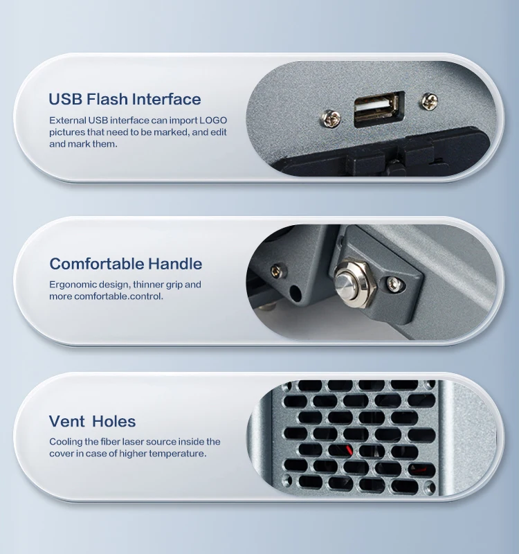 Handheld Fiber Laser Metal Stainless Steel Aluminum Plastic Engraving Machine 20w 30w 50w