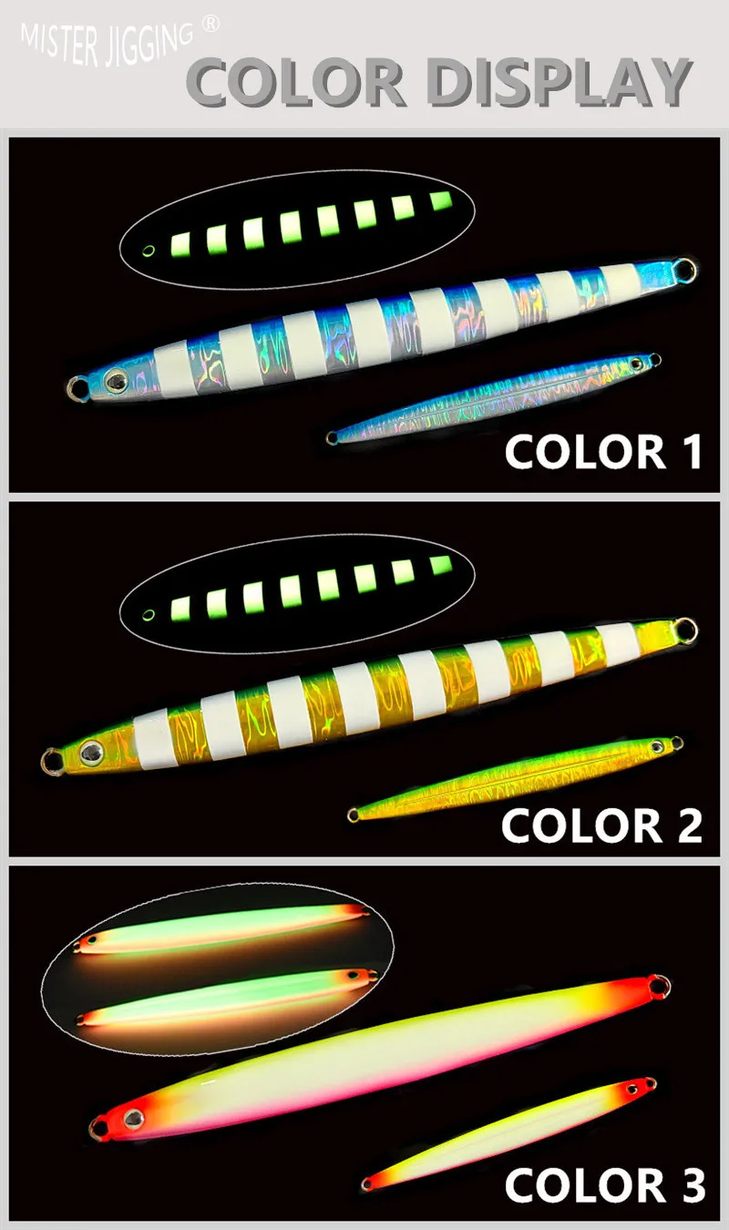 MISTER JIGGING metal jig fishing lures fast speed sinking lures 65g-150g saltwater metal jig fishing lure
