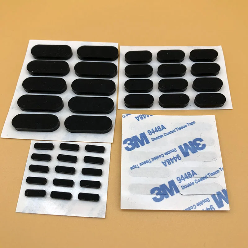 Thick Anti-slip Self Adhesive Silicone Rubber foam tape Feet Pad Shockproof Oval Mat Protectors For Keyboard Base Cabinet