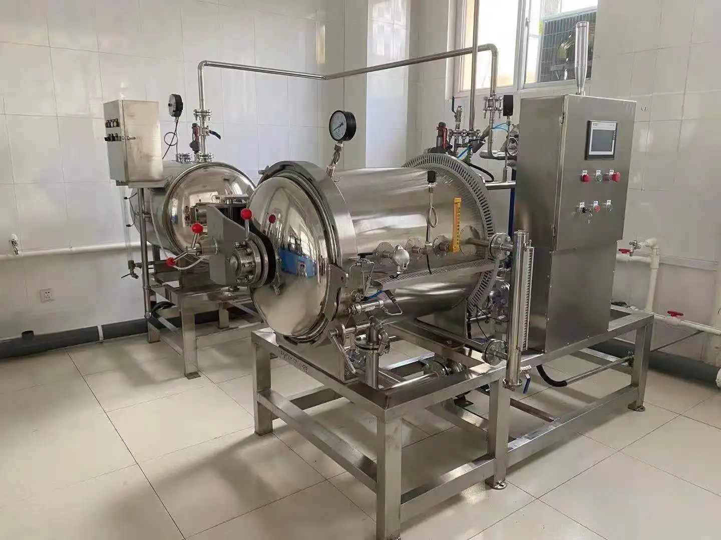 Industrial high temperature water bath Sterilization Kettle steam spray sterilization pot