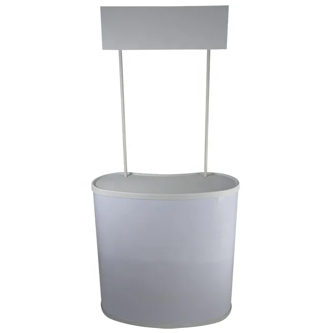 wholesale promotion counter customized ABS PP PVC plastic metal aluminum tension fabric pop up promotion table price