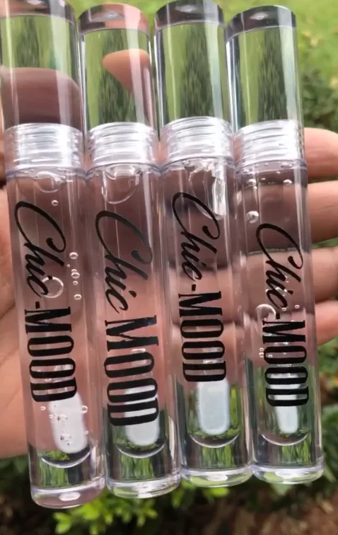 Round Clear Lip gloss Tube Transparent Packaging Empty Lipgloss Containers