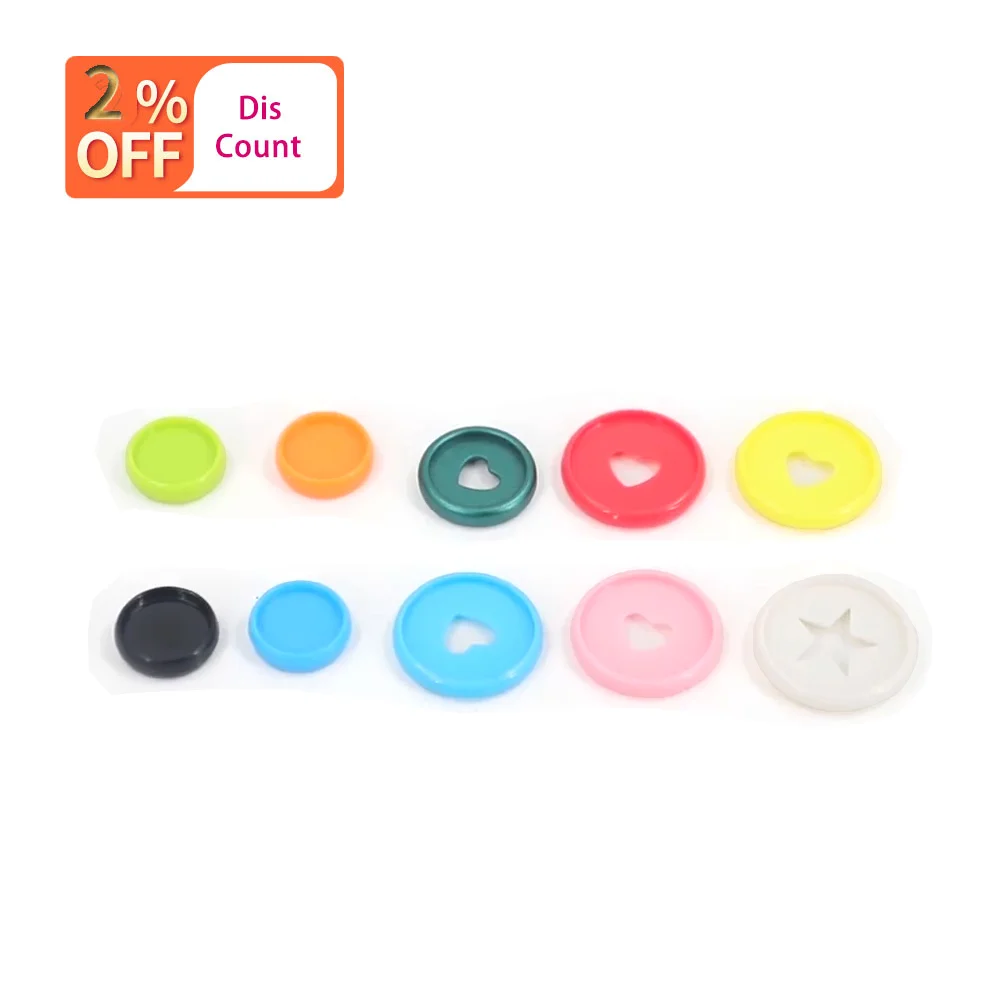 Custom heart-shaped electroplated notebook plastic disc binding tray plastic 360 degree rotatable disc buckle