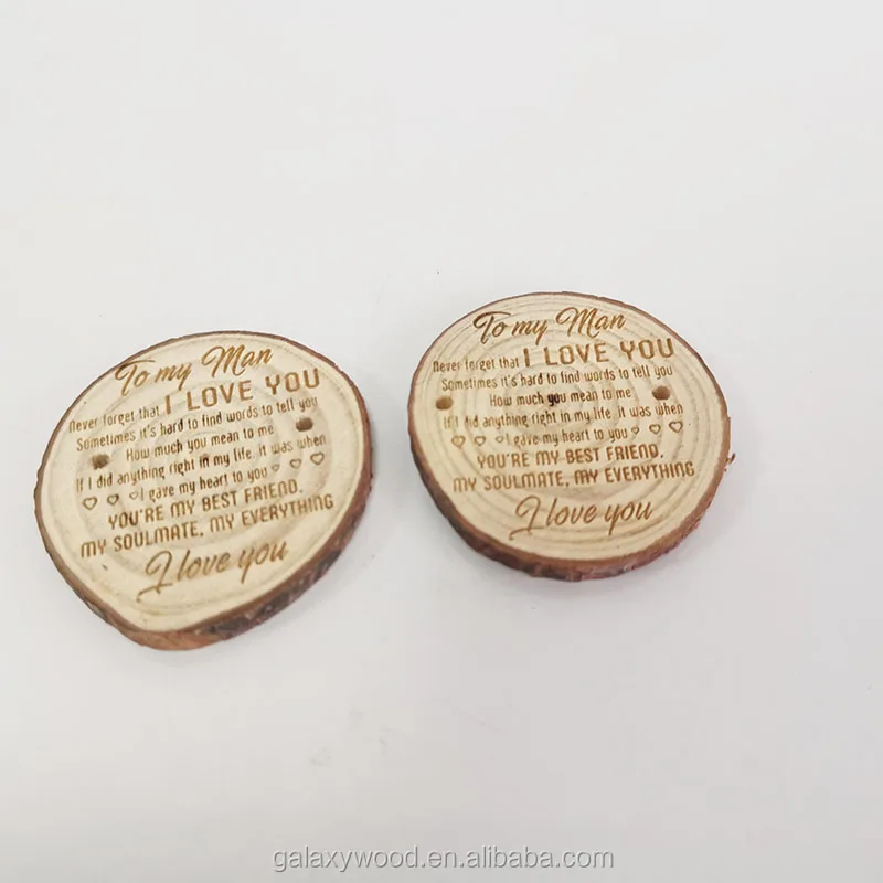 wholesale engraved logo  Craft Natural  thin Wood Slices for Christmas Wedding Ornament