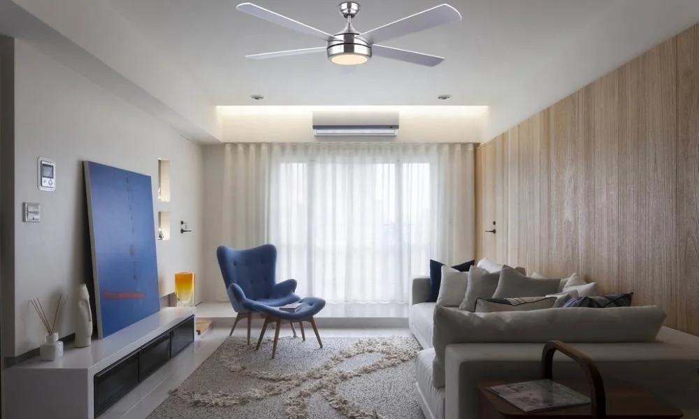 
52 inch Home Decorative Modern Style Air Cooling Fan Brushed Nickel LED Ceiling Fan, 5 Plywood Blades, include Remote Control 