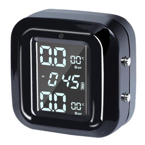 Motorcycle Tire Pressure Monitoring System Wireless Solar Rv TPMS Sensor Kit with 2 Tire Pressure Sensors for Motor