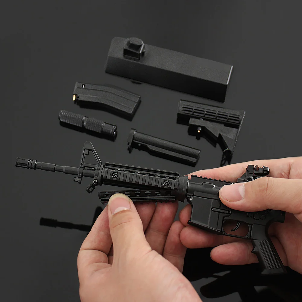 Сборная модель пистолета 28 см CS GO M4A4 Ar15 Ar18 черная 1:3 металлическая безопасный пистолет игрушка миниатюрная