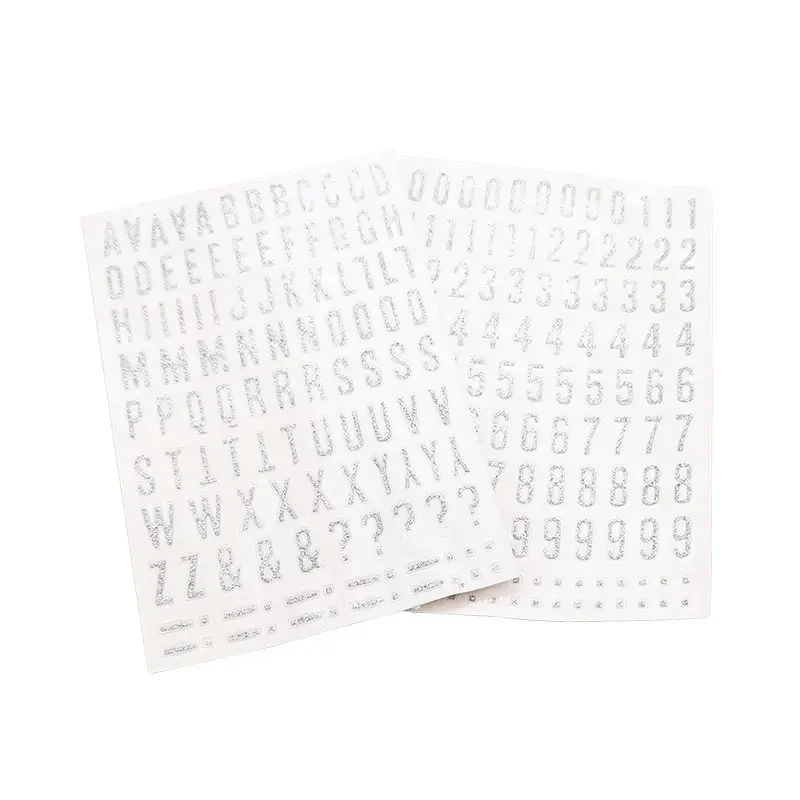 CVP Hot Sell Glitter Alphabet Number Stickers